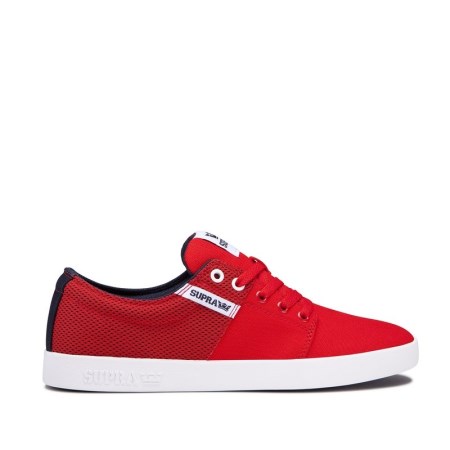 Supra Stacks II Mens Low Tops Shoes Red UK 47AHF